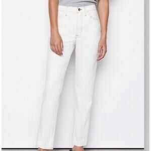 FRAME Denim New The True Straight High Rise Jean OPTTSTR728 Blanc Italy Women 27